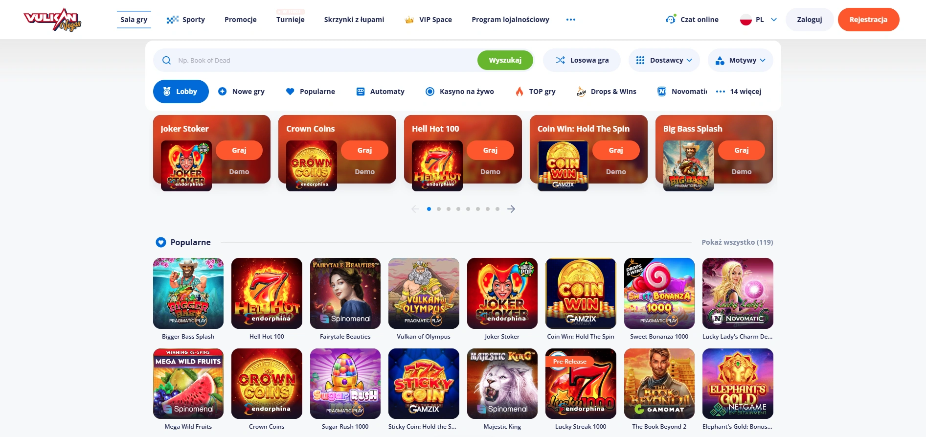 Vulkan Vegas – topowe kasyno online dla Polskich graczy